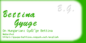 bettina gyuge business card